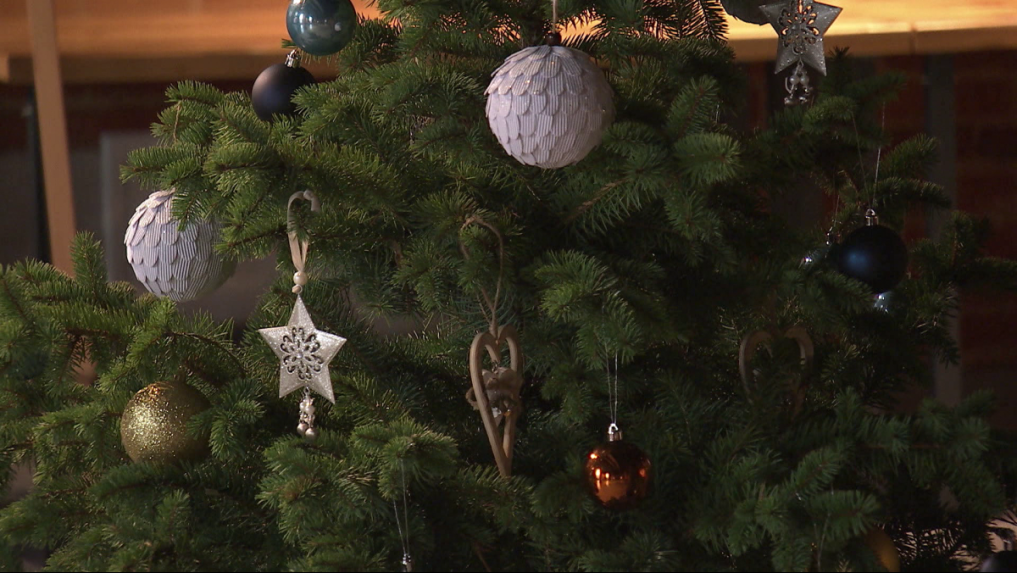 Vianočný stromček s ozdobami.