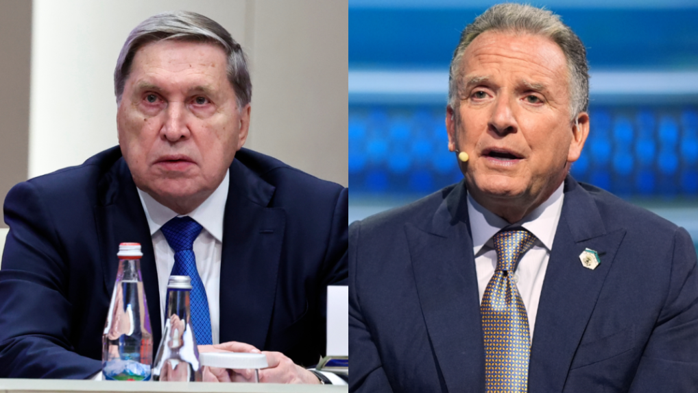 Ruský poradca Jurij Ušakov (vľavo) mal o mierovej dohode telefonovať s americkým vyslancom Stevom Witkoffom (vpravo).