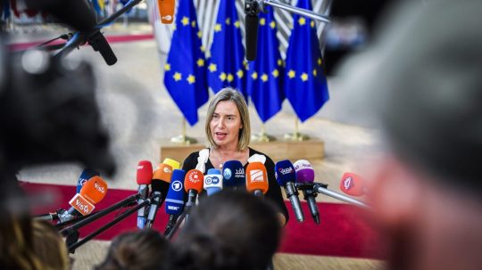 Na snímke bývalá šéfka EÚ pre zahraničnú politiku Federica Mogheriniová.