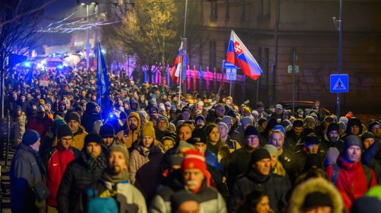 pochod v Bratislave 2. 12. 2025