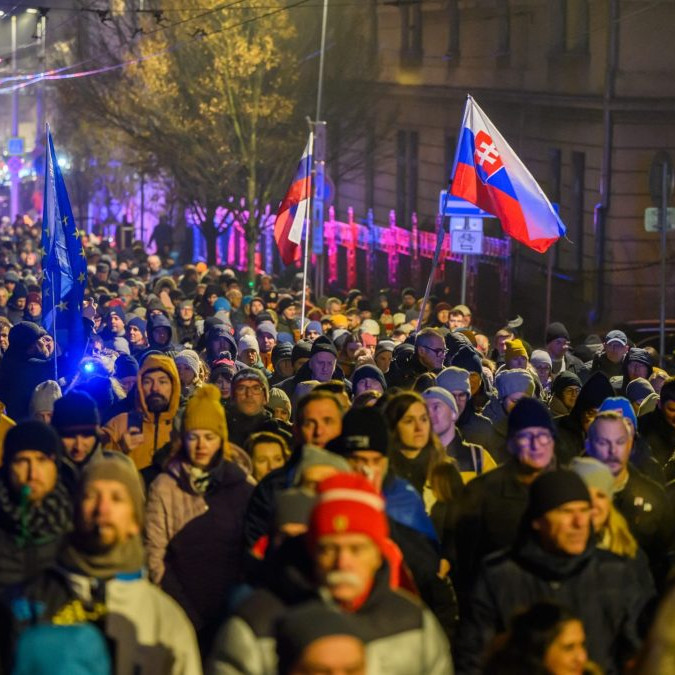 pochod v Bratislave 2. 12. 2025