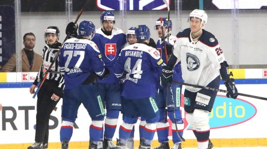 Gólová radosť slovenských hráčov.