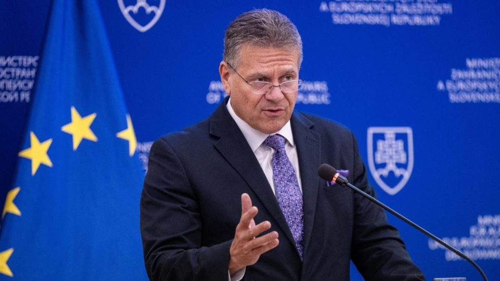 Komisár pre obchod a ekonomickú bezpečnosť Európskej komisie Maroš Šefčovič.