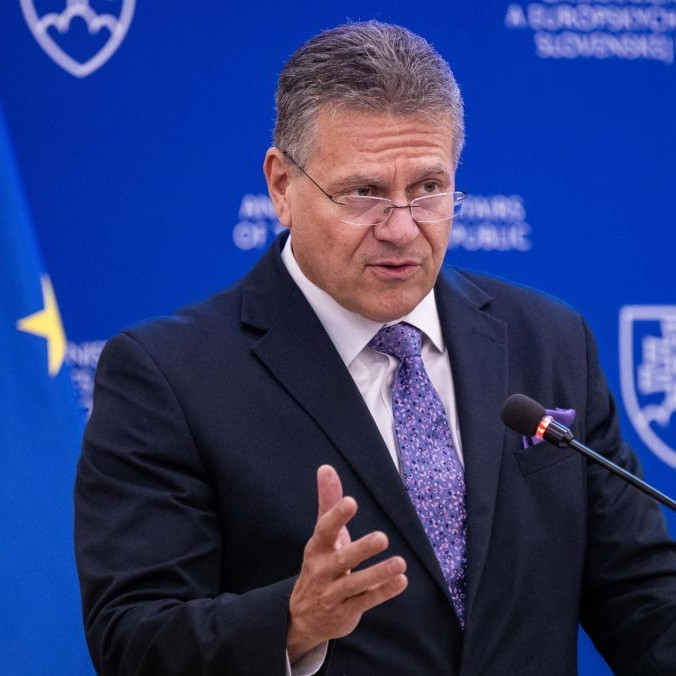 Komisár pre obchod a ekonomickú bezpečnosť Európskej komisie Maroš Šefčovič.