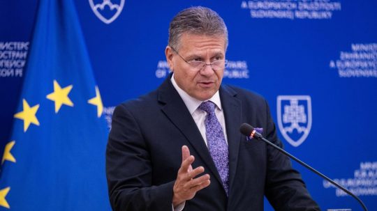 Komisár pre obchod a ekonomickú bezpečnosť Európskej komisie Maroš Šefčovič.
