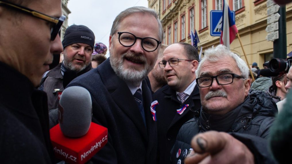 Na snímke český premiér v demisii Petr Fiala.