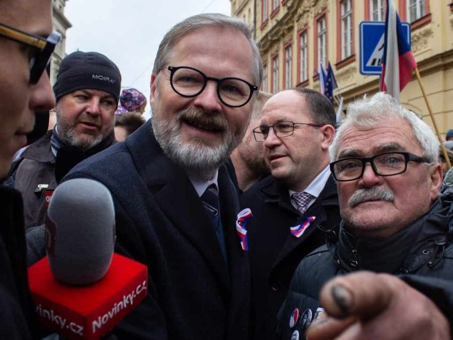 Na snímke český premiér v demisii Petr Fiala.