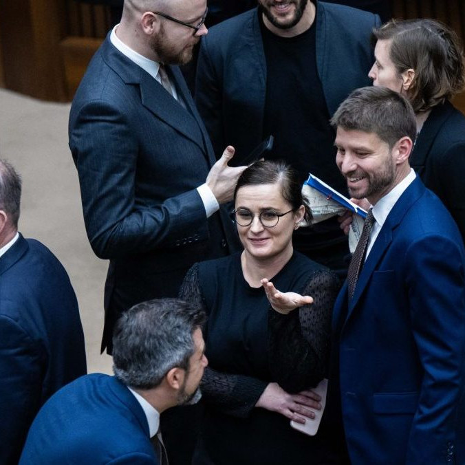 Opoziční poslanci z Progresívneho Slovenska.