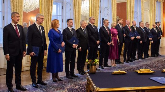 Na snímke nová česká vláda premiéra Andreja Babiša.