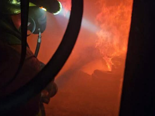 Na snímke požiar v Košiciach.