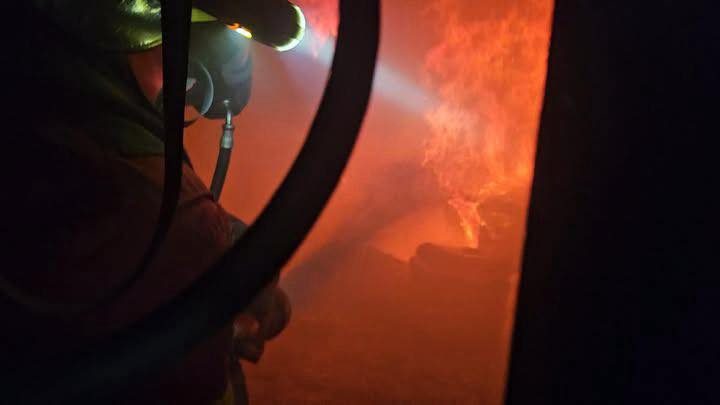 Na snímke požiar v Košiciach.