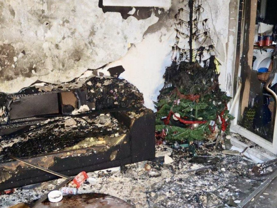 Požiar bytu v Skalici.