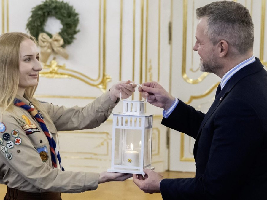 Betlehemské svetlo v Prezidentskom paláci