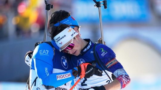 Eric Perrot a Tommaso Giacomel