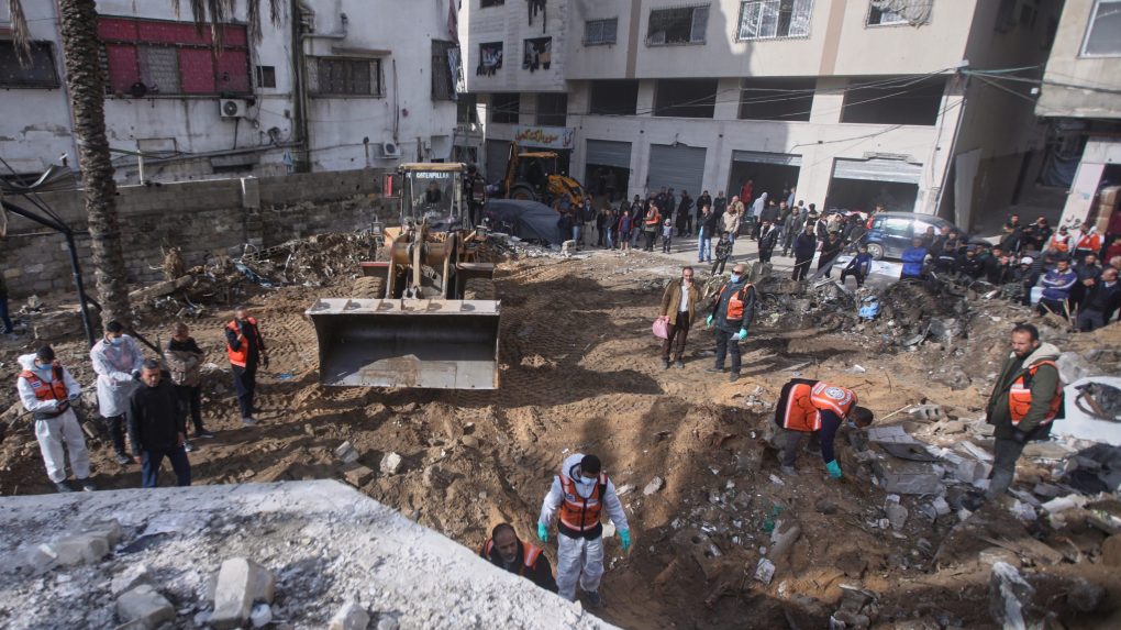 trosky v Pásme Gazy