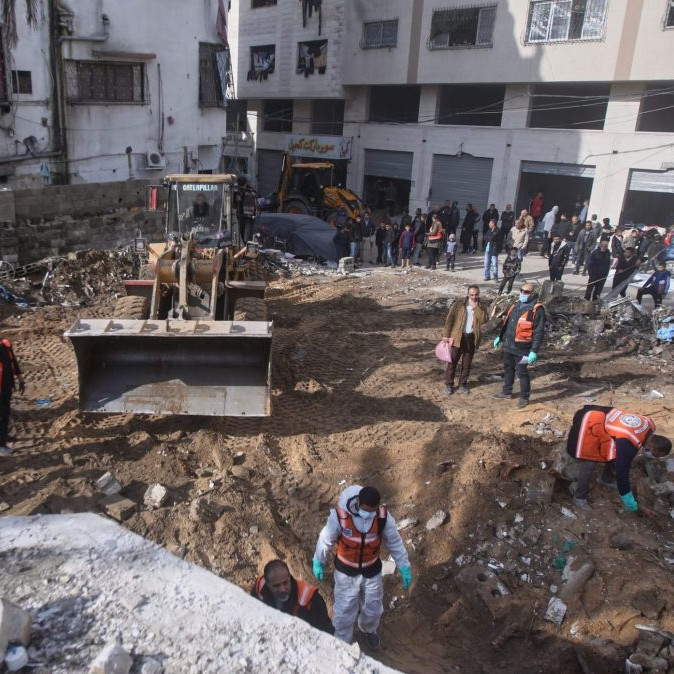 trosky v Pásme Gazy