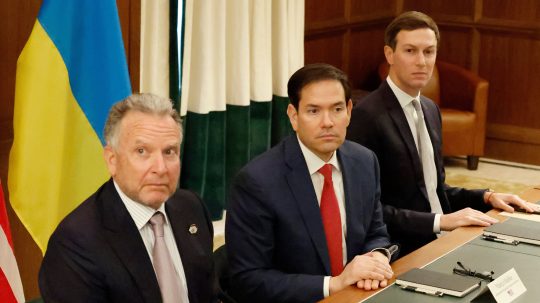 Steve Witkoff, Marco Rubio a Jared Kushner