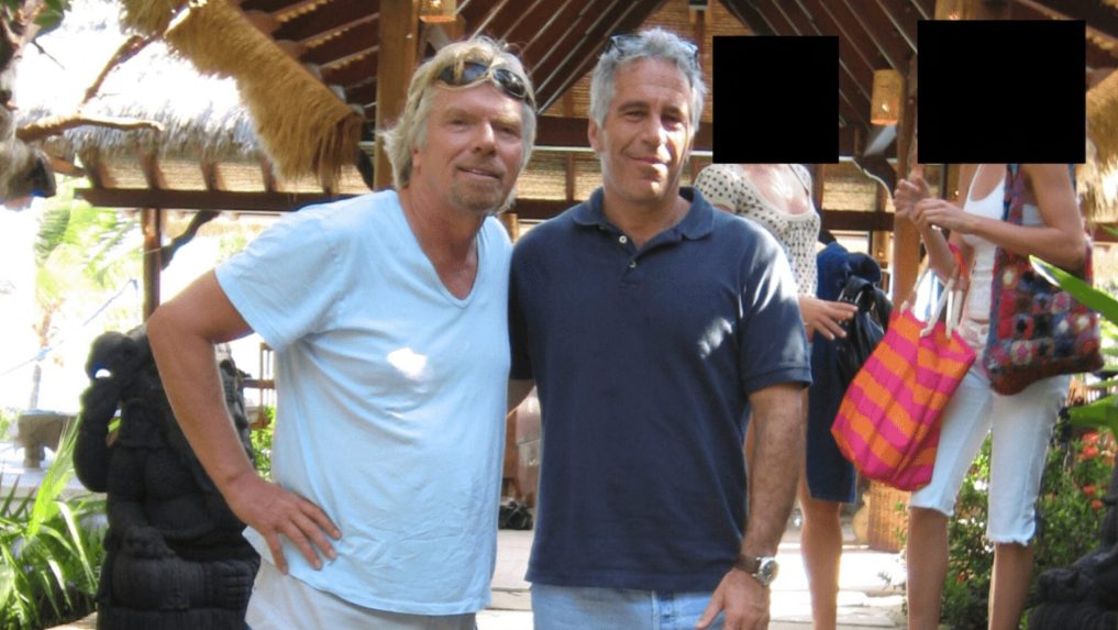 Na snímke Jeffrey Epstein (vpravo) a britský podnikateľ Richard Branson.
