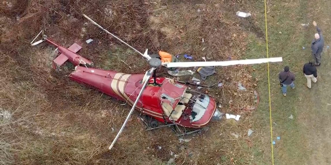 havarovaný vrtuľník v USA