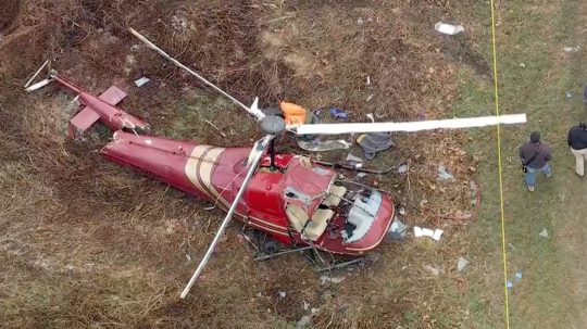 havarovaný vrtuľník v USA