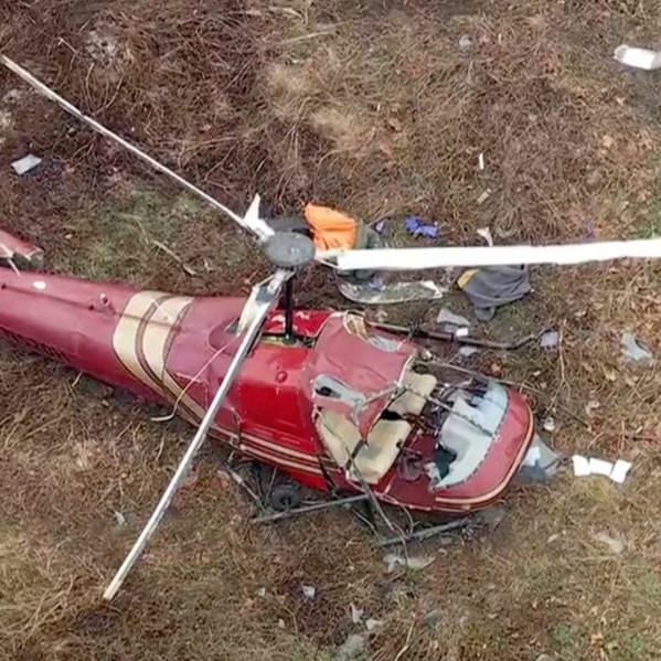 havarovaný vrtuľník v USA