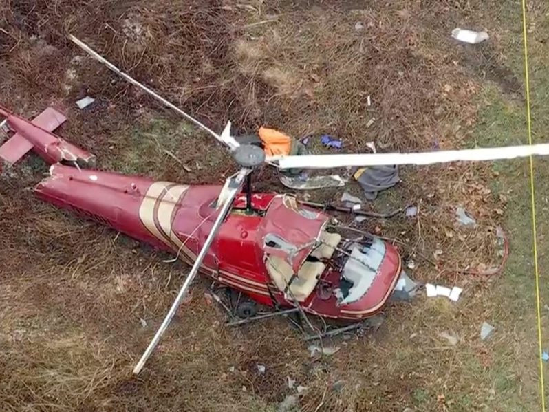 havarovaný vrtuľník v USA