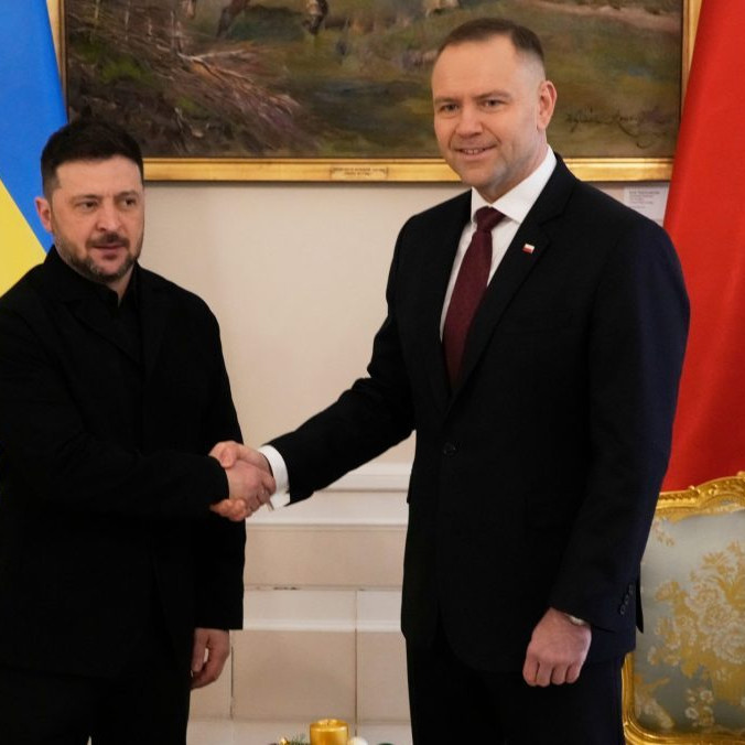 Poľský prezident Karol Nawrocki s ukrajinským prezidentom Volodymyrom Zelenským.