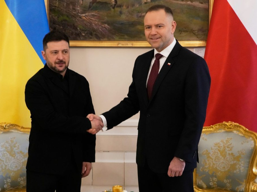 Poľský prezident Karol Nawrocki s ukrajinským prezidentom Volodymyrom Zelenským.