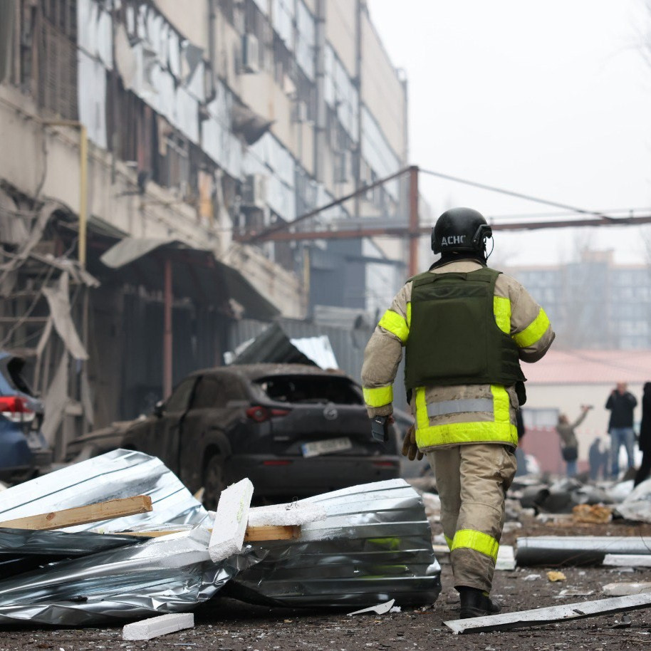 Zničené mesto Dnipro.