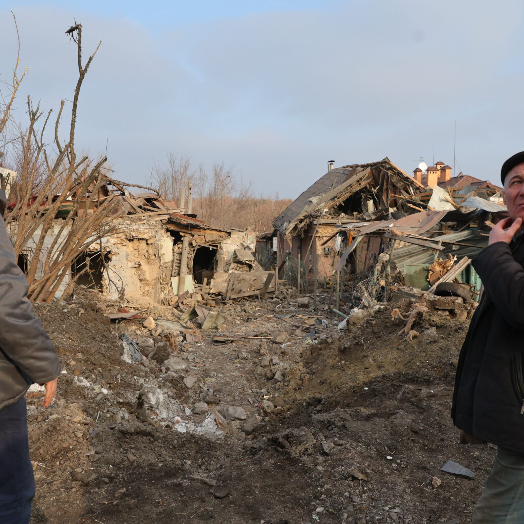 Jedna z ukrajinských dedín po ruskom útoku.