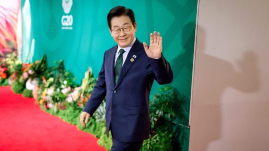 Na snímke juhokórejský prezident I Če-mjong.