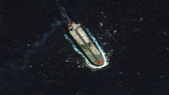 Venezuelský ropný tanker Skipper zadržaný Spojenými štátmi 10. decembra.