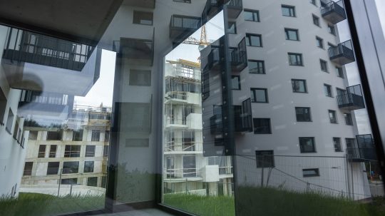 Na snímke výstavba bytoviek v Žiline.