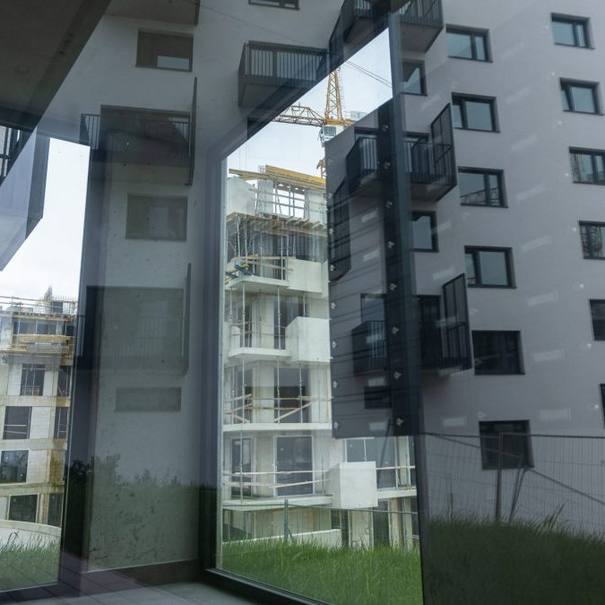 Na snímke výstavba bytoviek v Žiline.