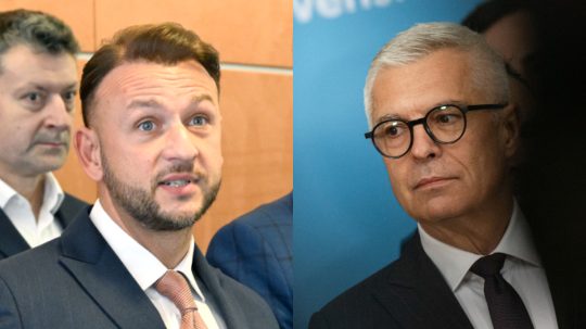 Matúš Šutaj Eštok a Ivan Korčok.