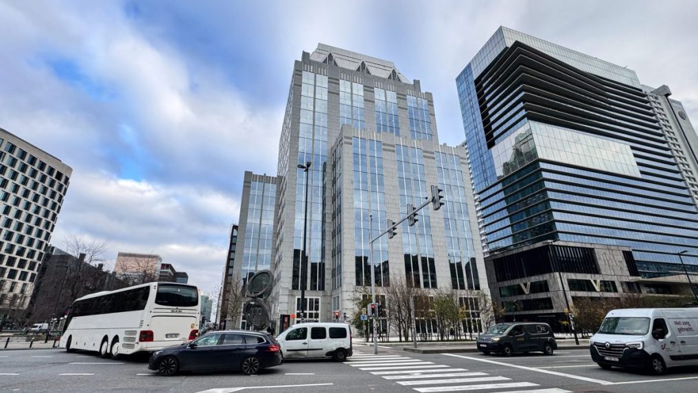 Na snímke budova sídla spoločnosti Euroclear.