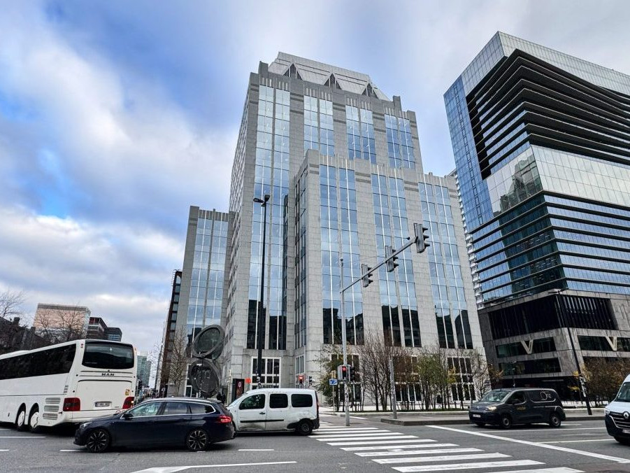 Na snímke budova sídla spoločnosti Euroclear.