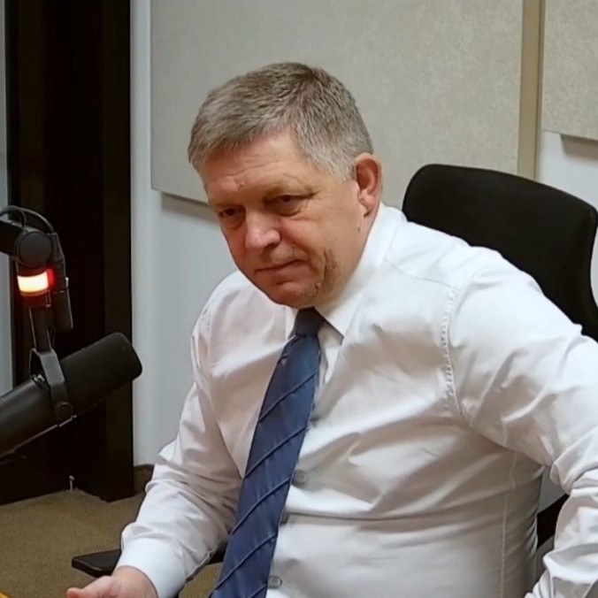 Na snímke premiér Robert Fico v Sobotných dialógoch.