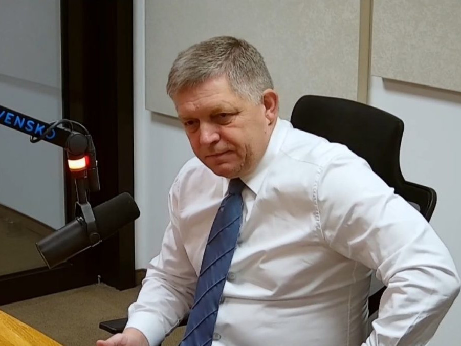 Na snímke premiér Robert Fico v Sobotných dialógoch.