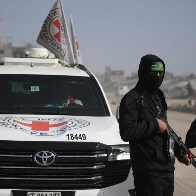 Na snímke príslušníci Hamasu.