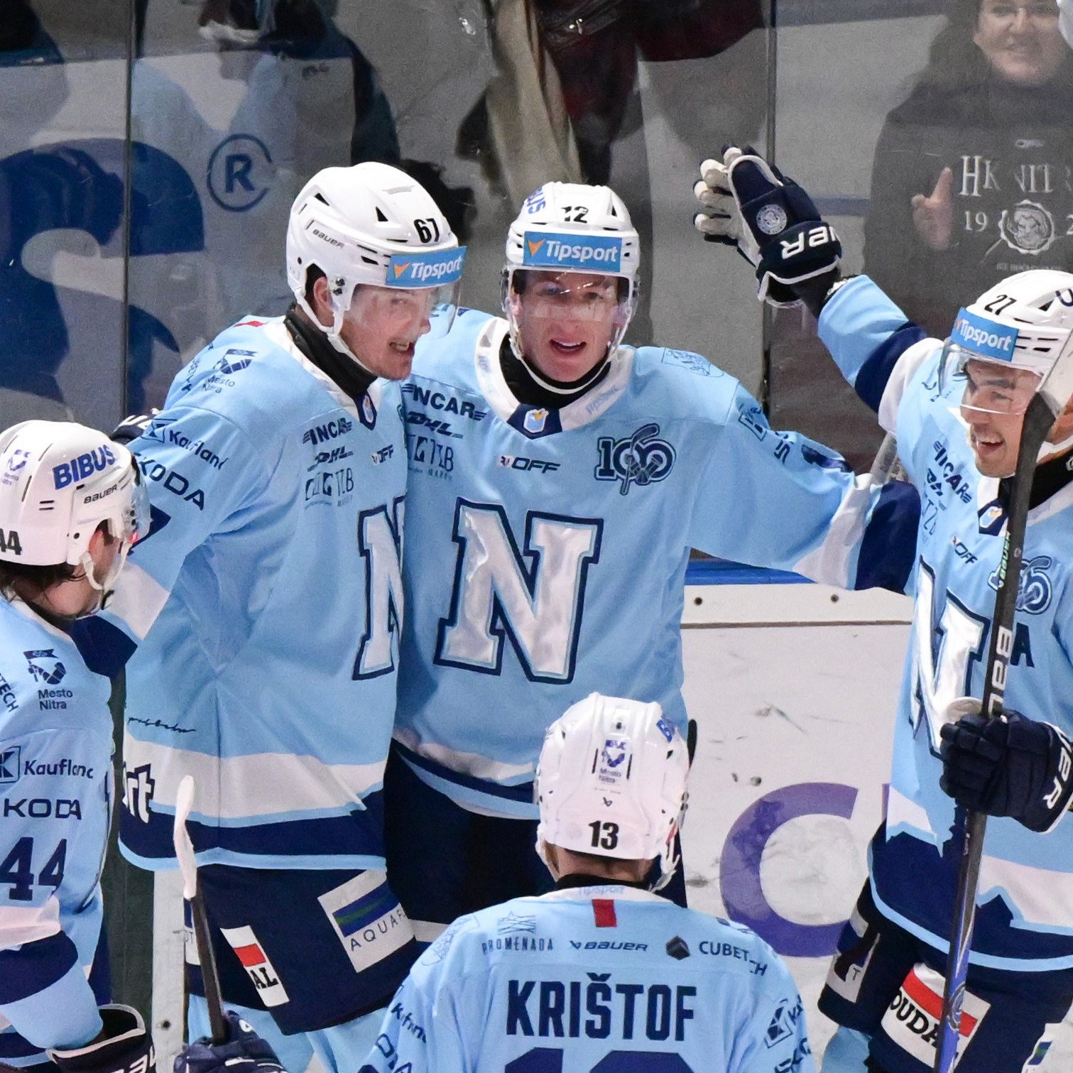 radosť hráčov Nitry po úvodnom góle