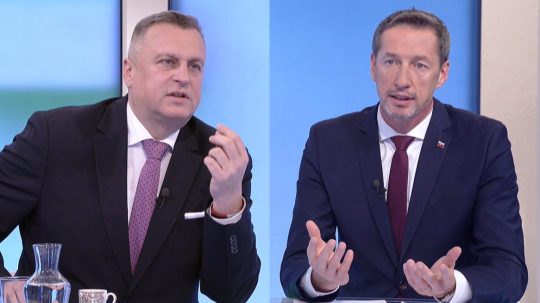 Andrej Danko a Milan Majerský v diskusnej relácii STVR O 5 minút 12.