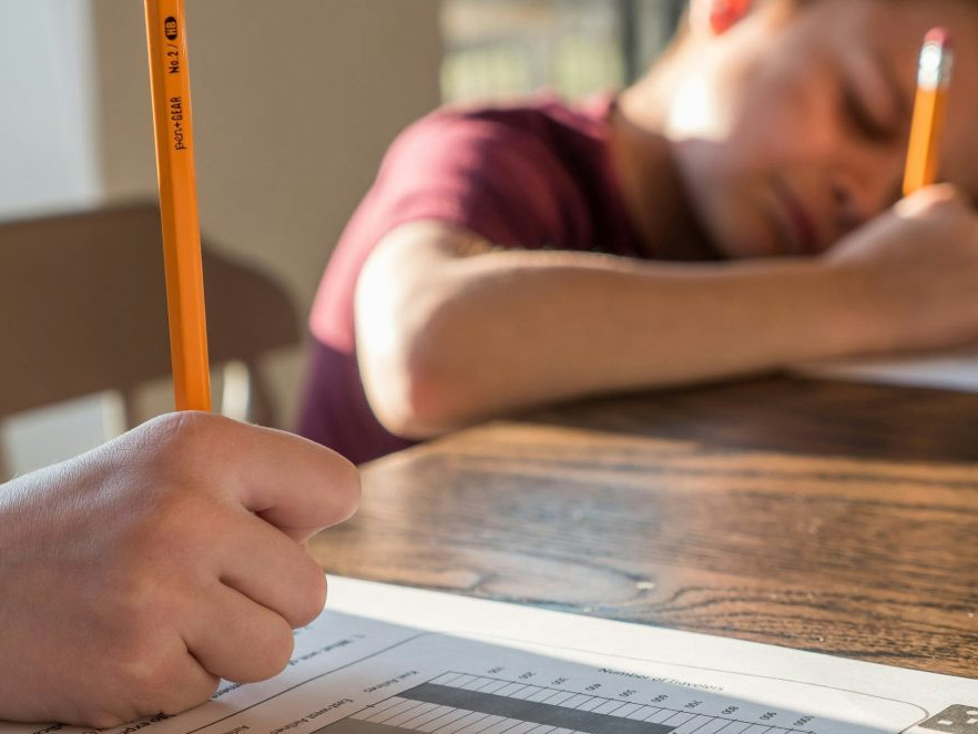 Na snímke sa deti učia.