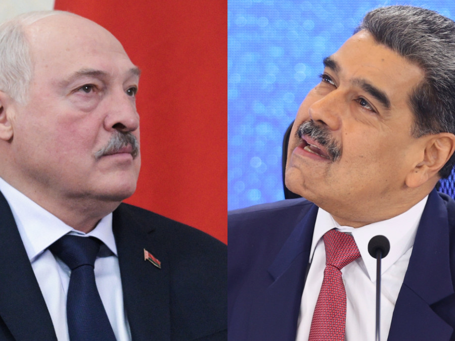 Zľava Alexandr Lukašenko a Nicolas Maduro.