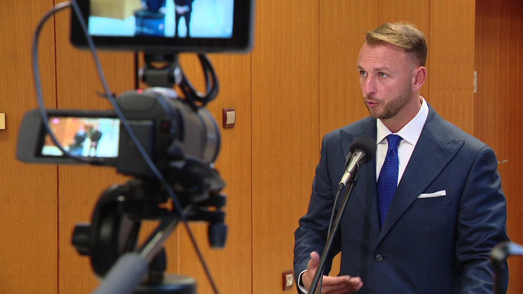 Minister vnútra a predseda strany Hlas-SD Matúš Šutaj Eštok.