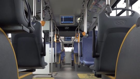 interiér MHD v Prešove