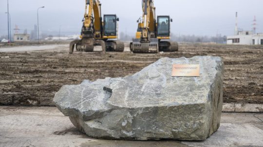 Základný kameň Národnej univerzitnej nemocnice generála Milana Rastislava Štefánika.