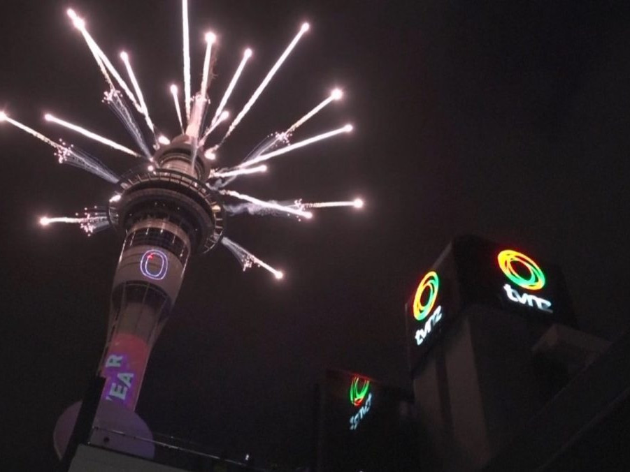 Na snímke ohňostroj na Novom Zélande.