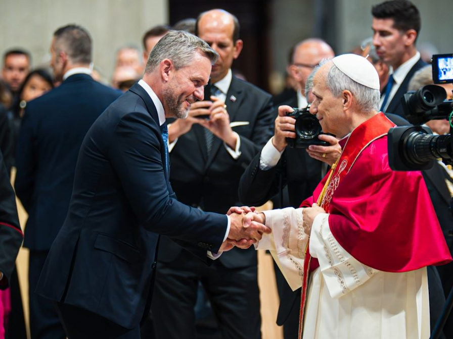 Prezident Peter Pellegrini a pápež Lev XIV.