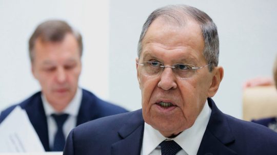 Na snímke Sergej Lavrov.